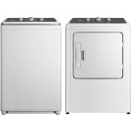 White Top Load Washer & Electric Dryer